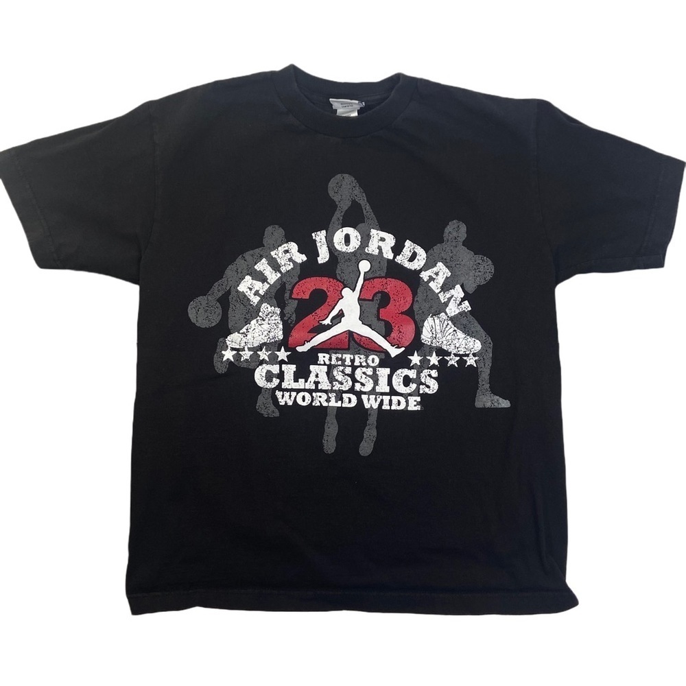 Air Jordan Graphic T-Shirt Youth Kids Sz L (12-13) Black Retro Classics Jumpman